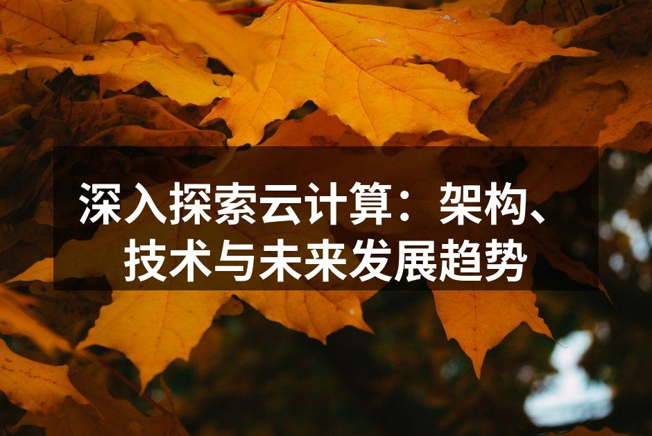 深入探索云计算：架构、技术与未来发展趋势